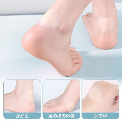 PrimeBlis Anti-Shoe Blister Tape, Foot Protection Pads, 12-Pack, Waterproof, Strong Adhesive, Cushioned, Prevents Heels, Toes, and Soles from Friction
