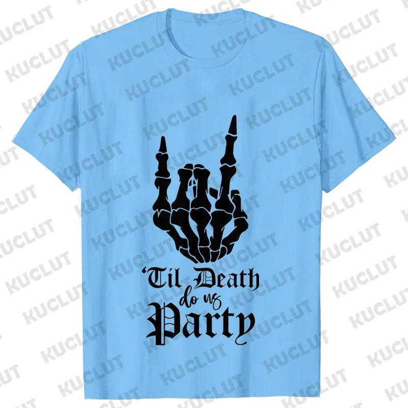 Punk Rock Bachelorette Party Blouse Team Bride or Die T-shirt Bridal Shower Wedding EVJF Tees Single Farewell Skull Graphic Tops