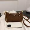 Scrub Small Retro Hand Bag Diagonal Cross Chain Letter Monochrome Fashion Shoulder Bag