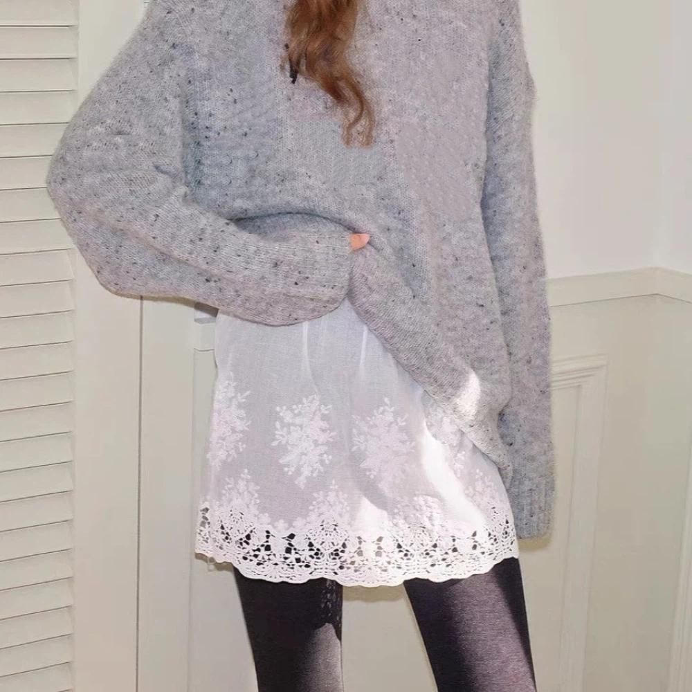 High Waist Lace Underskirt Slips Embroidery Mesh Underskirt Slips Dress  Girls