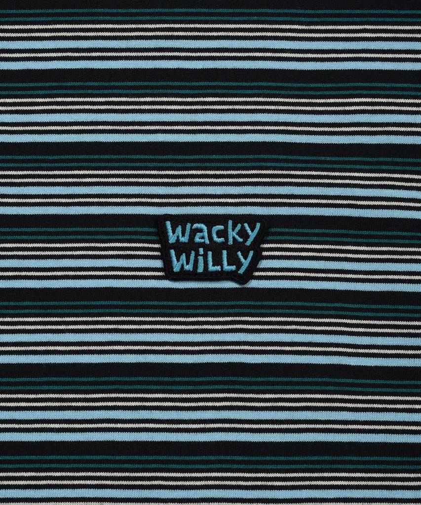 WACKY WILLY Multi-Stripe Short Sleeve T-Shirt Black