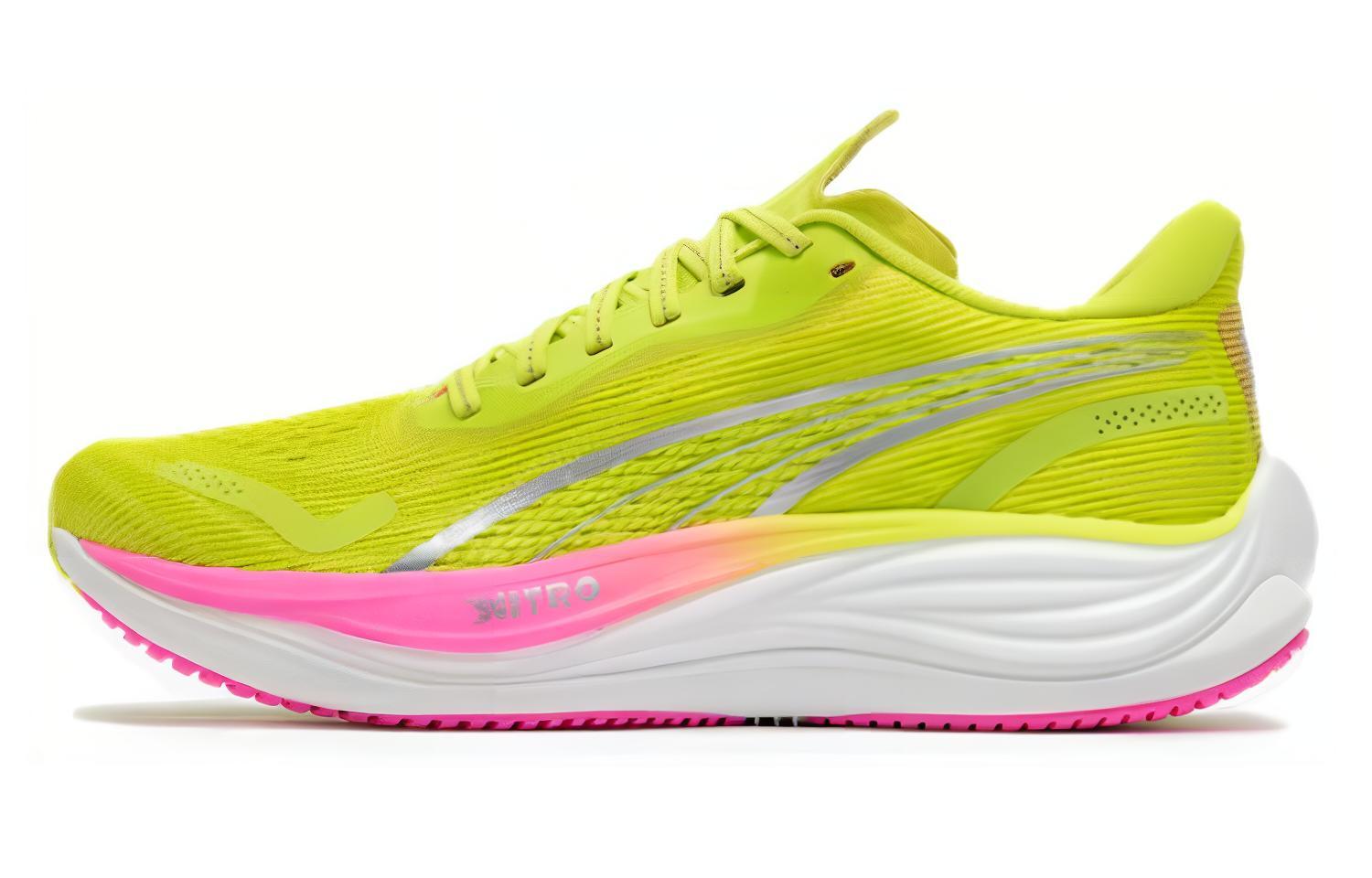PUMA Velocity Nitro 3 Slip Resistant Abrasion Resistant Low top Running Shoes Women s Yellow 380081-02 37