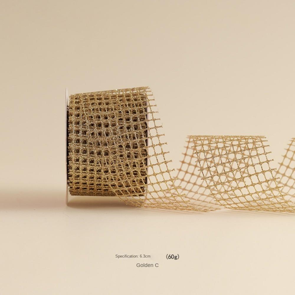 Gold Christmas Ribbons Imitation Hemp Material Bows Craft Decoration  Christmas Decorations