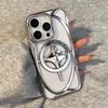3D Plating Star Hollow Magnetic For Magsafe Case for iPhone 16 15 14 13 12 11 Pro Max Plus Dissipate Heat Cool Shockproof Cover