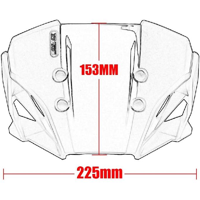Motorrad Windschutzscheibe Frontscheibe Windabweiser Schutz Flyscreen Windschutzscheibe Kompatibel mit H-onda CB650R CB 650 R CB-650-R 2019 2020 2021 2022