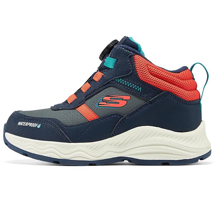 Skechers Comfortable Versatile Mid-Top Kids Running Shoes Kids sneaker Navy-Blue 405300L-NVMT 28.5