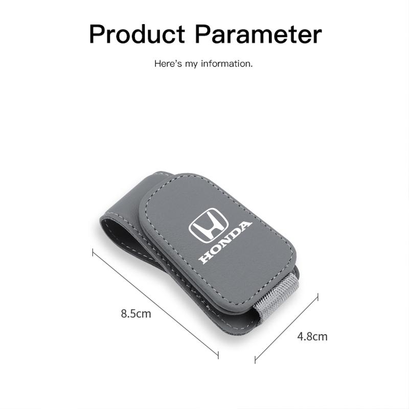 Car Leather Glasses Clip Sun Visor Ticket Card Clamp Auto Accessories For Honda Civic Fit Jazz Accord Pilot CRV Odyssey Passport