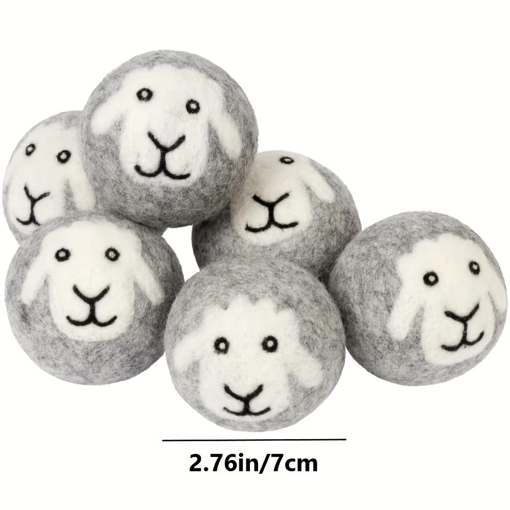 3/6Pcs Felt Ball Static Removal Washing Machine Anti-winding Laundry Ball Drying Ball Sticky Ball