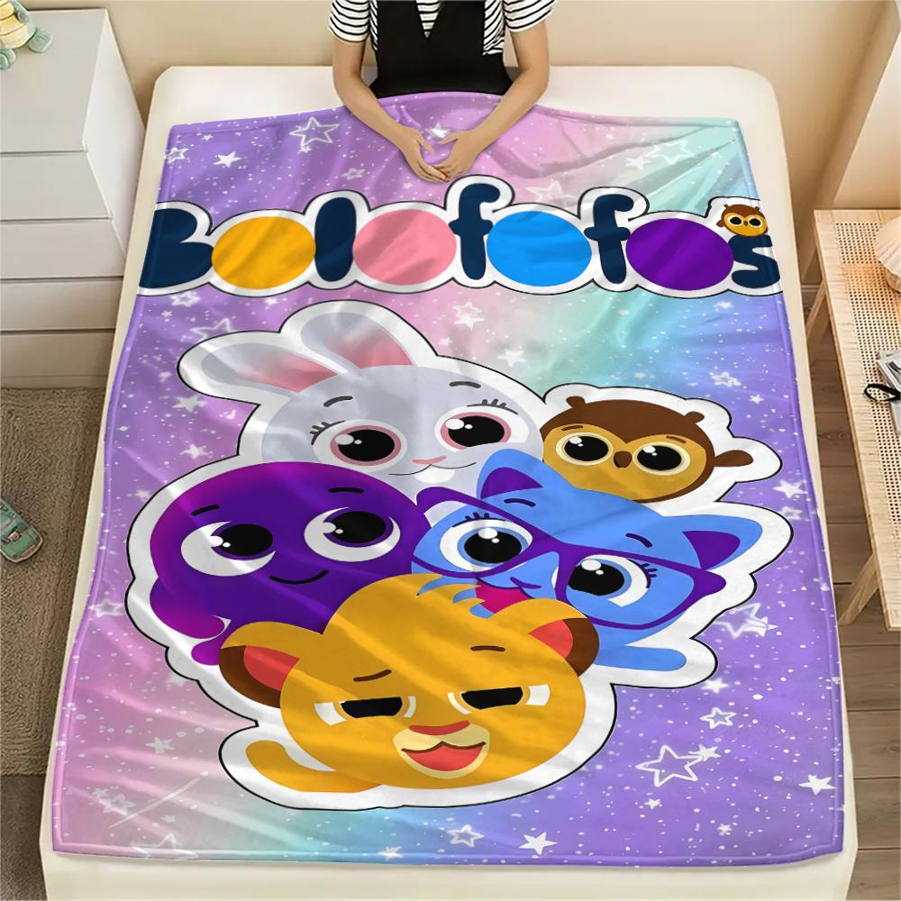 Bolofofos characters Print Flannel Blanket,High quality Comfortable for All Seasons,Home Decor,Warmth and Comfort,Perfect for Christmas Gifts