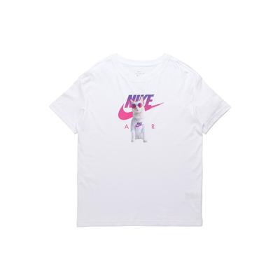 Sportswear Cat Print Logo T-Shirt Women Tops White DD1496-100