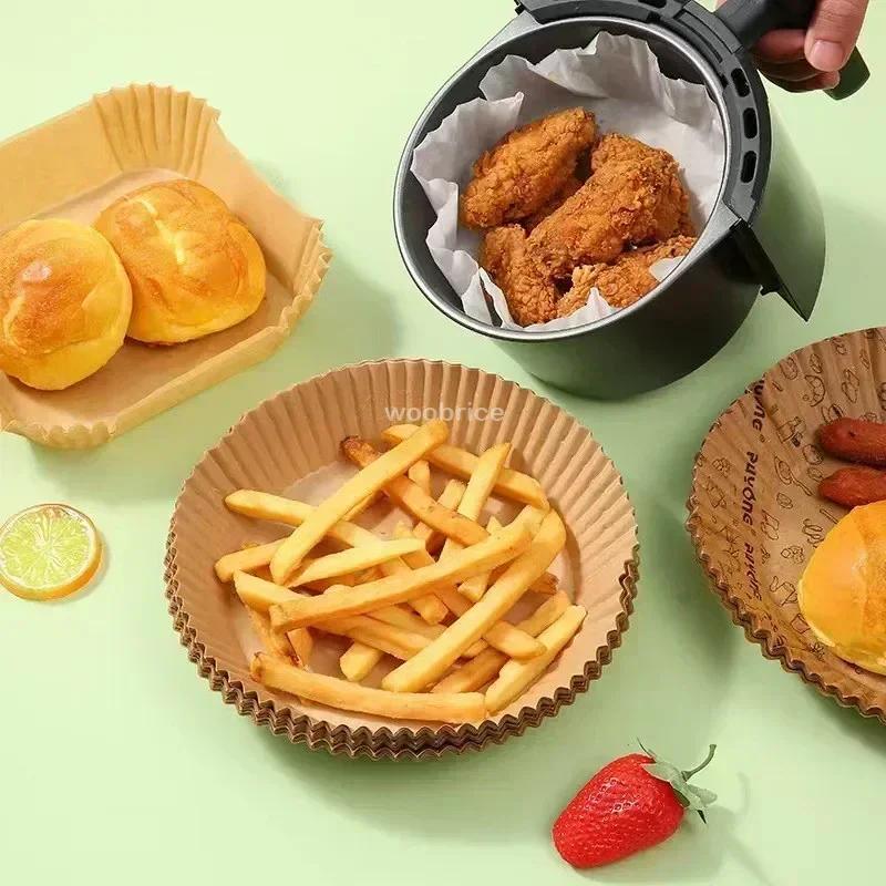 Cooking Paper Square Disposable Air Fryer Paper Air Fryer Paper Liner Oil-proof Water-proof Air Fryer Cooking Trays BakingPapers