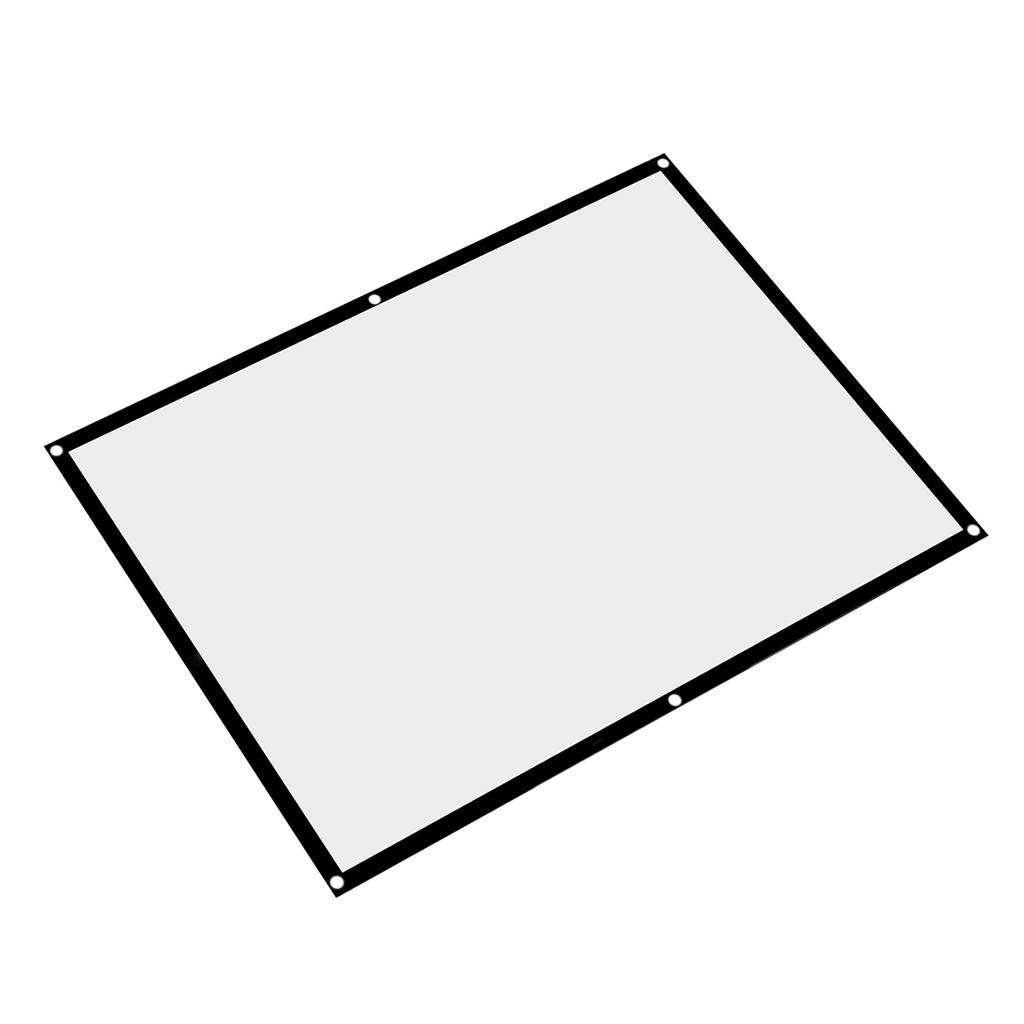 1 pièce Rideau de Projecteur Blanc Pliable Portable Sans Plis Écran de Projection 4:3 (100 pouces)