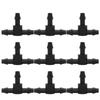 Three-Way Drip Irrigation Connector Hose Barb Connector Suitable for Sprinkler Irrigation Irrigation System 4mm/7mm Pipes