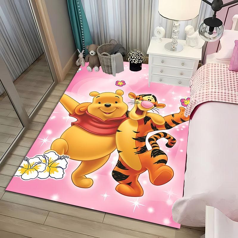 Multi-Size Cartoon Winnie The Pooh Carpet, Living Room Bedroom Kid's Room Sofa Mat,Doormat Floor Anti-slip Rug Next Day Shipping