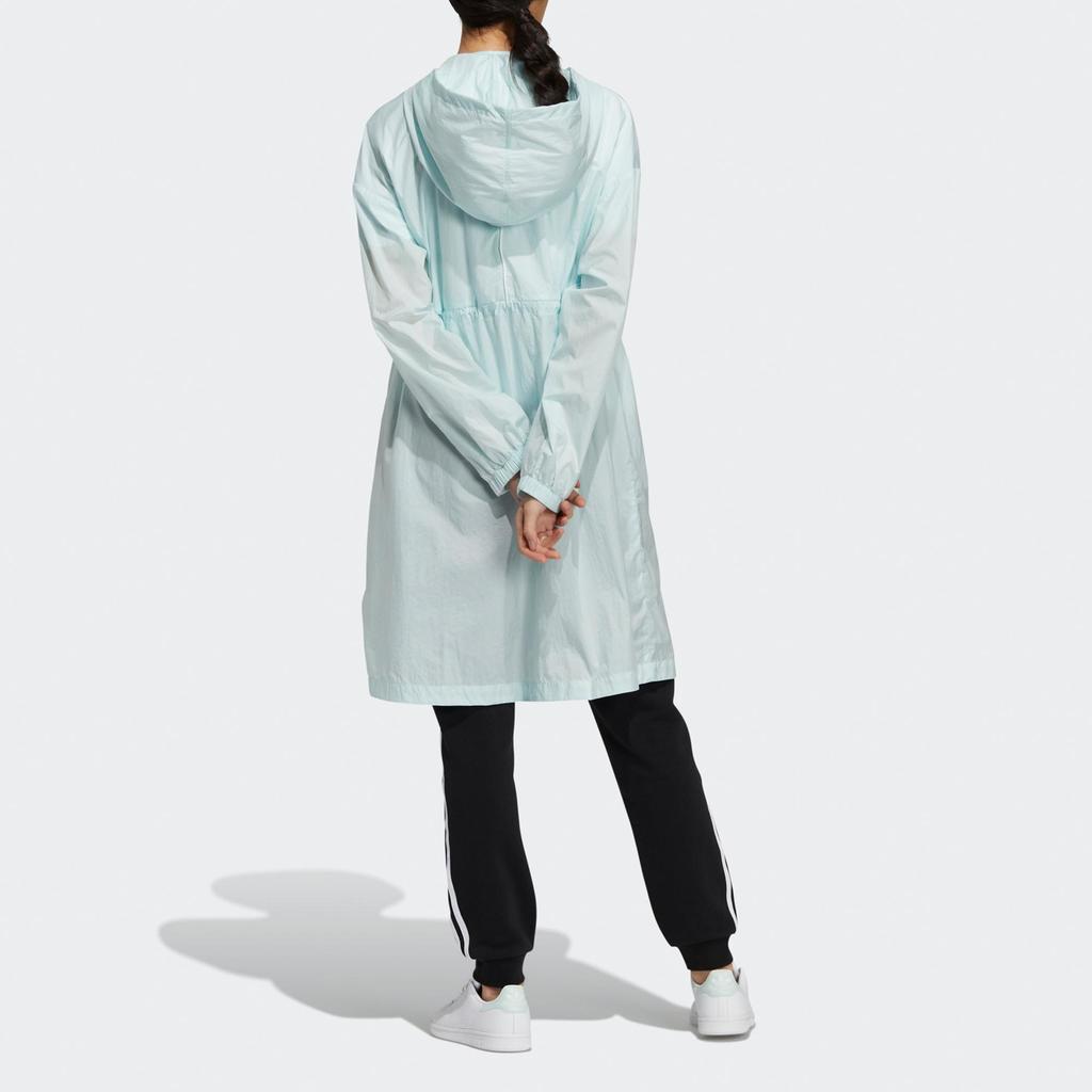 adidas Originale Sportjacke mit langer Kapuze Outdoor Freizeitmantel Damenjacke Petrol HC6587