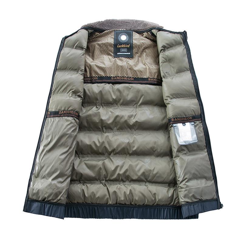 Graphene Plus Samt Verdickte Baumwolljacke für Herren im Winter Business Casual Revers Wollkragen Jacke Warme Baumwollkleidung Businesskleidung