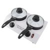 Máquina de derreter chocolate com 2 tanques, temperatura constante, alumínio, antiaderente, manual, máquina de chocolate