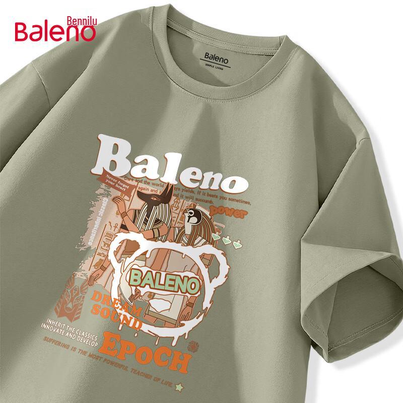 Baleno Men s Heavyweight Pure Cotton Graphic T-Shirt 4XL