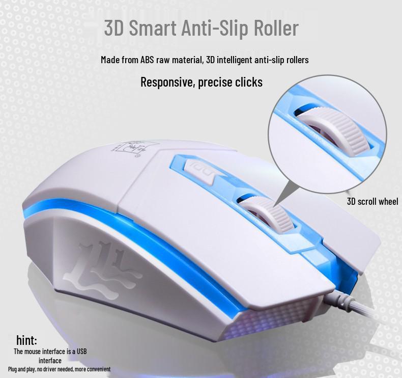 Chasing Light Leopard G21 USB Wired Backlit Gaming Keyboard & Mouse Set