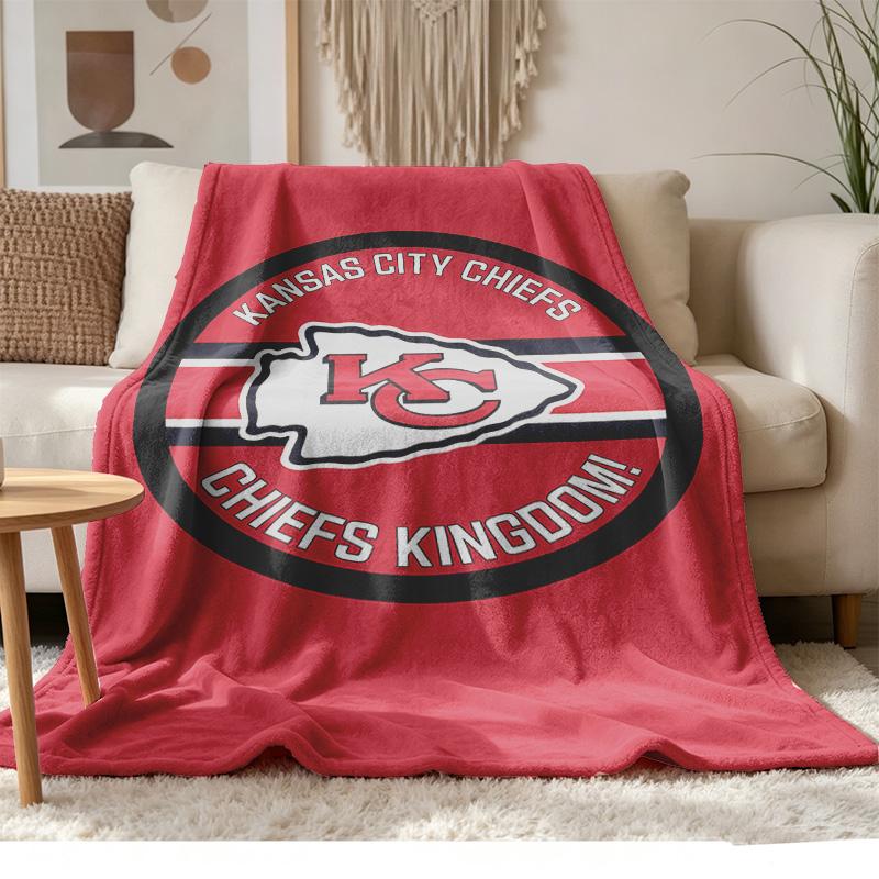 kansas city chiefs Soft and comfortable flannel Suitable for sofas living rooms outdoor camping travel and also makes a great anniversary gif