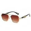 Retro Double Bar Sunnies Square Frame Anti-UV Glasses Unisex Polarized Sunglasses  Catwalk