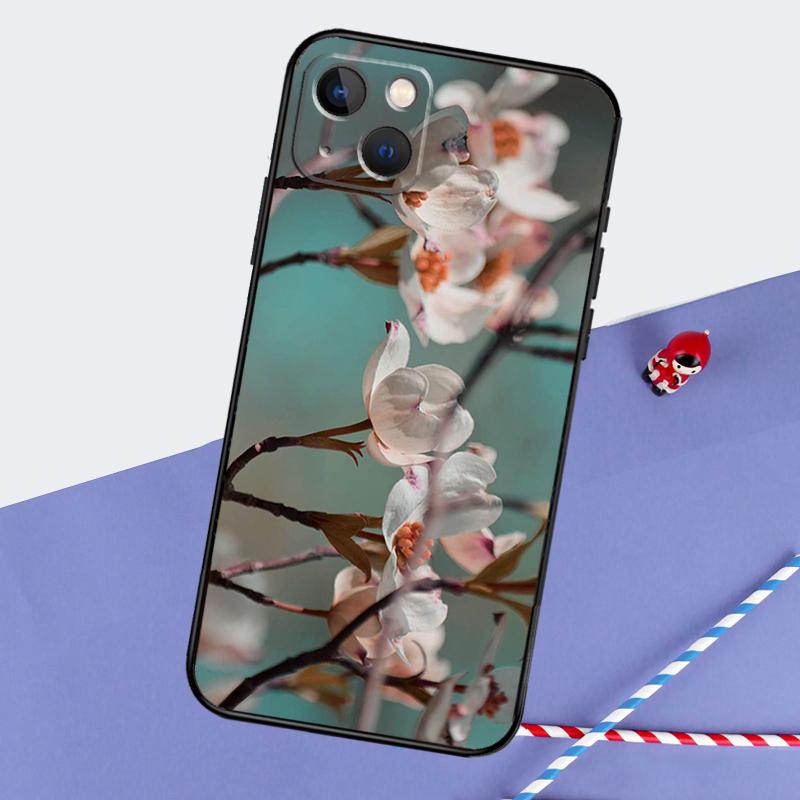 3D Flower Relief Phone Case For iPhone 16 Pro Max 11 13 14 15 Pro Max 12 Mini XR 16 15 Plus 16e Back Cover
