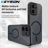 KEYSION Magnetic Phone Case for OnePlus Nord CE6 Silicone+PC Matte Translucent Black Shockproof Cover for OnePlus 1+ Nord CE6