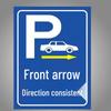 TANMINGFEI Reflective Parking Arrow Sign