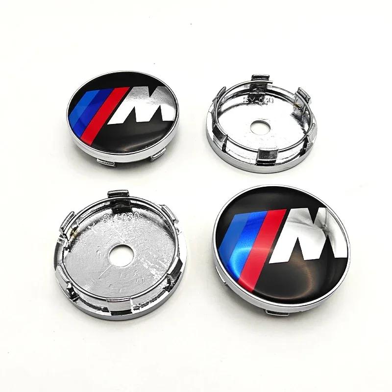 2026 Hot 4PCS 56/60/68mm Car Hub Cap Decor Sticker Badge Wheel Center Covers Decal Auto Accessories For BMW M E36 E46 E60 E90 F10 E36 G20