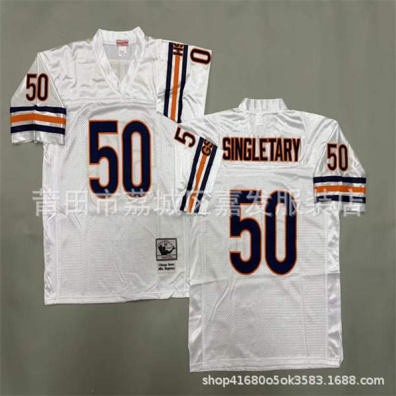 Chicago Bears Vintage NFL Football Jersey Mens Cotton Embroidered Retro Sports Apparel Size S To XXXL