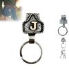 Western Cowboy Letter Keychain, Vintage Handmade Letter  Initial Keychain Clip, Personality Metal Key Chain For Belt