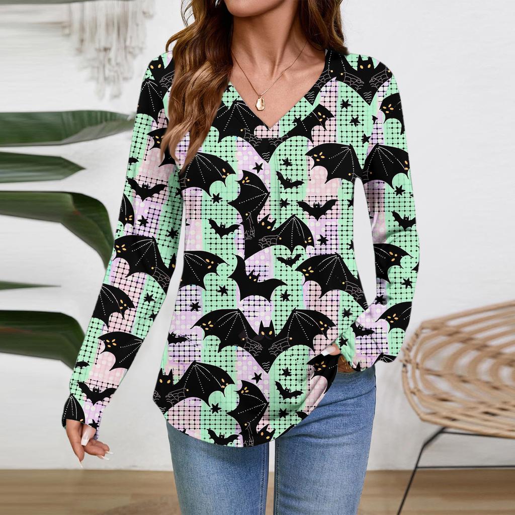 Women Long Sleeve Tops Dressy Casual V Neck Tshirts Basics Tee Vacation Fall Fashion Clothes