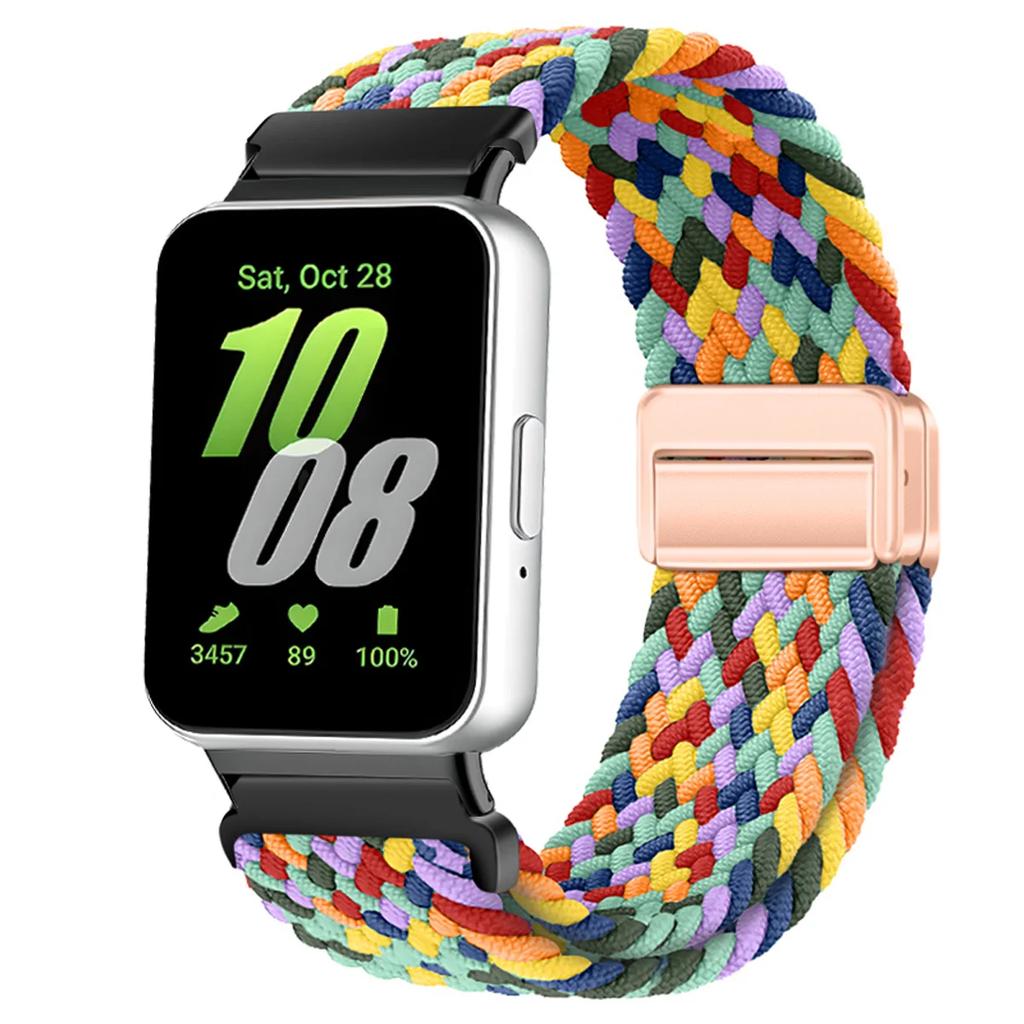 Magnetic Sport for Samsung Galaxy Fit 3 Watch Braided Strap Watchband for Samsung Galaxy Fit 3 Band Accessories Replacement