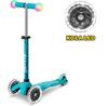 Children's Scooter Micro Mini Deluxe Magic LED Aquamarine with Luminous Wheels