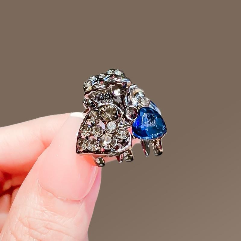 Petite griffe de cheveux en strass papillon, épingle à cheveux élégante, paillettes, perles brillantes, pince à cheveux en métal pour femmes et filles, accessoires doux