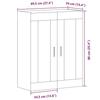 VidaXL Wall Cabinet Old Wood 69.5x34x90 Cm, Cabinet, Hanging Cabinet, Side Cabinet, Storage Cabinet, Cabinet 857330