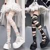 Gothic Jk Lolita Strümpfe Damen Sexy Ultra-Dünn Transparent Kristallseide Socken Oberschenkelhohe Strümpfe Y2K Mädchen Oberschenkelhohe Socken