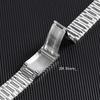 Edelstahl Uhrenarmband Metallarmband Faltschließe 12mm 14mm 18mm 20mm Universelles Uhrenarmband Silber Gold für Männer Frauen