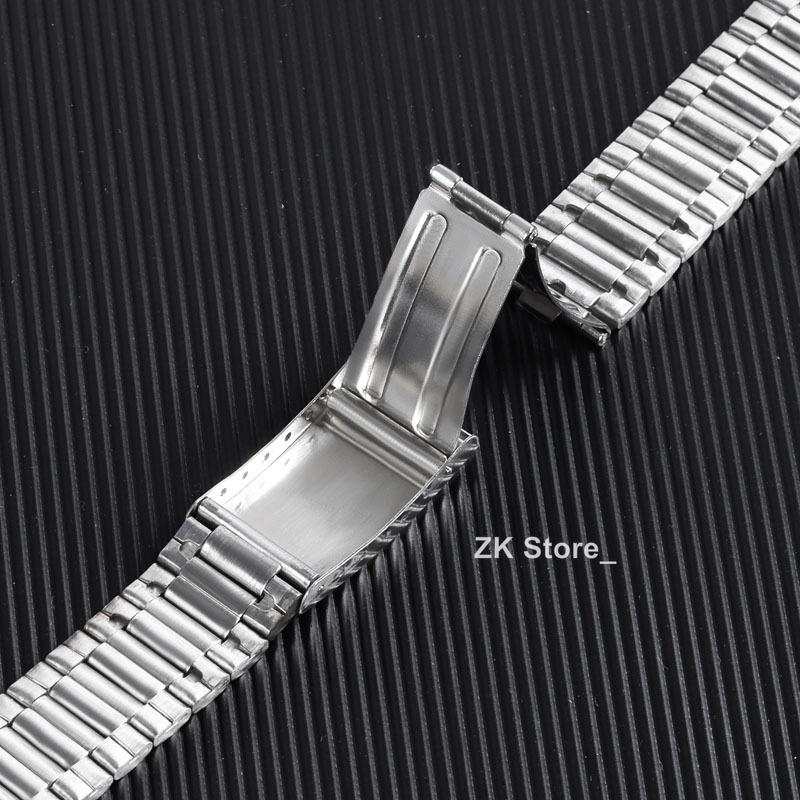 Edelstahl Uhrenarmband Metallarmband Faltschließe 12mm 14mm 18mm 20mm Universelles Uhrenarmband Silber Gold für Männer Frauen