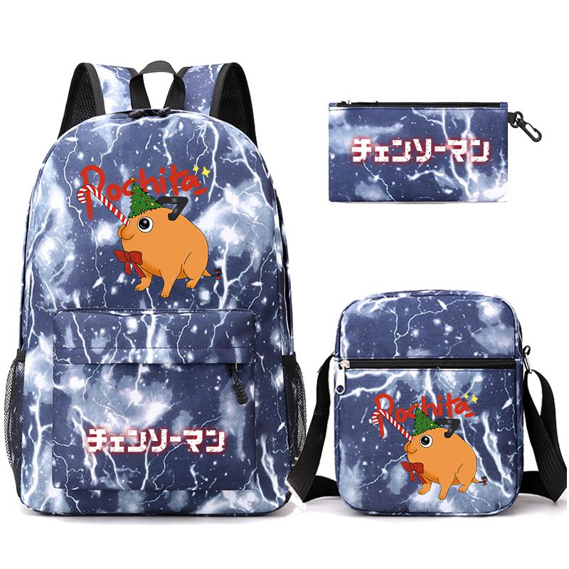 3 Teile/satz Anime Gedruckt Rucksack Sharingan Jugendliche Große Kapazität Cartoon Student Schul Mädchen Zurück Zu Schule Tasche