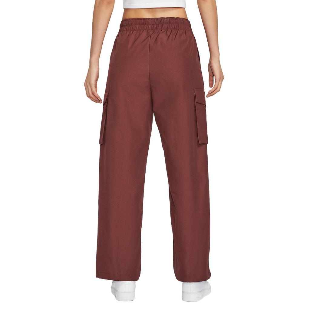 Nike Sportswear Everything Woven Solid Mid-Rise Straight Leg Cargo Pants Women Pants Dark-Team-Red White HM6977-619