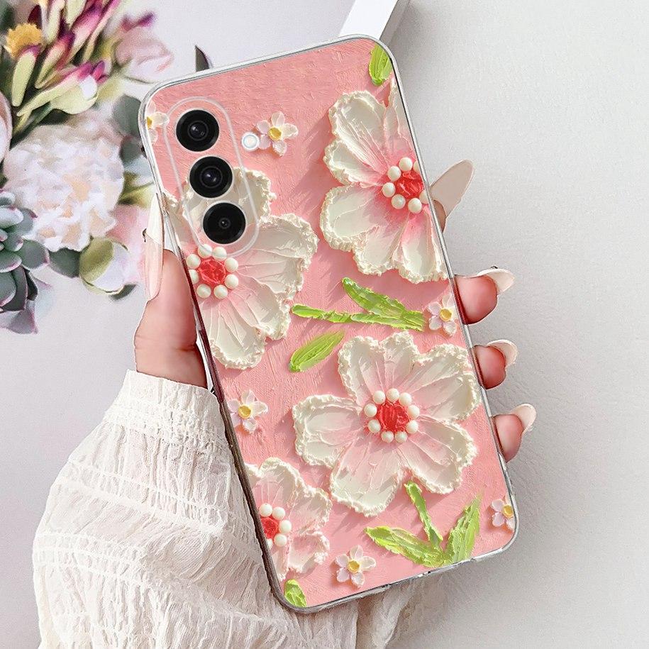 For Samsung Galaxy A56 5G Case SM-A566B Cover New Fashion Flower Butterfly Soft Silicone Phone Case For Galaxy A26 A36 5G Fundas