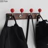 Walnut Wood Bending Hooks Clothing Hat Hook Wall-mounted Storage Hanging Hooks Wall Storage Holder Multiple Decorative Shelves
