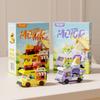 Popular Diy  Car Food Truck Fruit Ice Cream Store Flower Street View Construction Blocks Kit Girls Blocks Model Kids Plaything Children