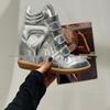Simedeng FASTTRACK Genuine Leather Wedge Sneakers - Color Block Women's Casual Sports Style
