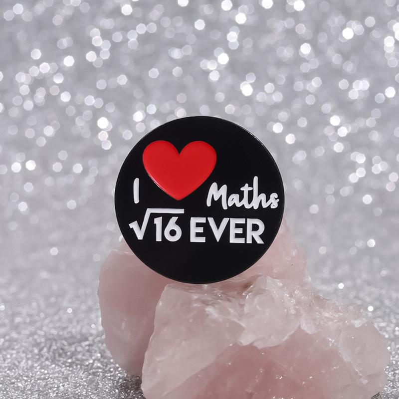 Academic Math Creative Series Cartoon Brooches Unique Metal Pins For Gifts Students