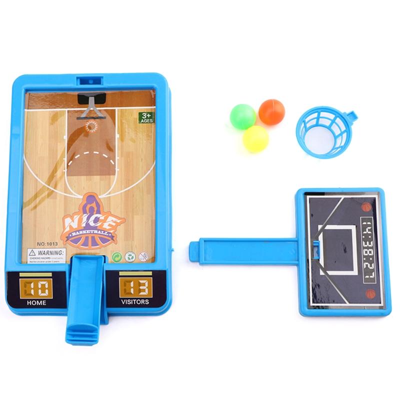 Basketballspielzeug Mini-Basketballständer mit 2 Bällen 1 Basketballfeld Desktop-Spielbrett zur Angstlösung für Kinder ab 3 Jahren