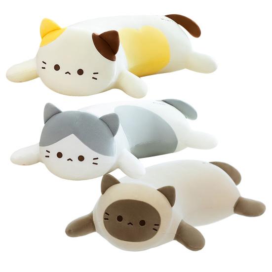 Long Cat Plush Pillow Soft Cat Hugging Pillow Cute Kitty Throw Pillow Stuffed Animal Doll