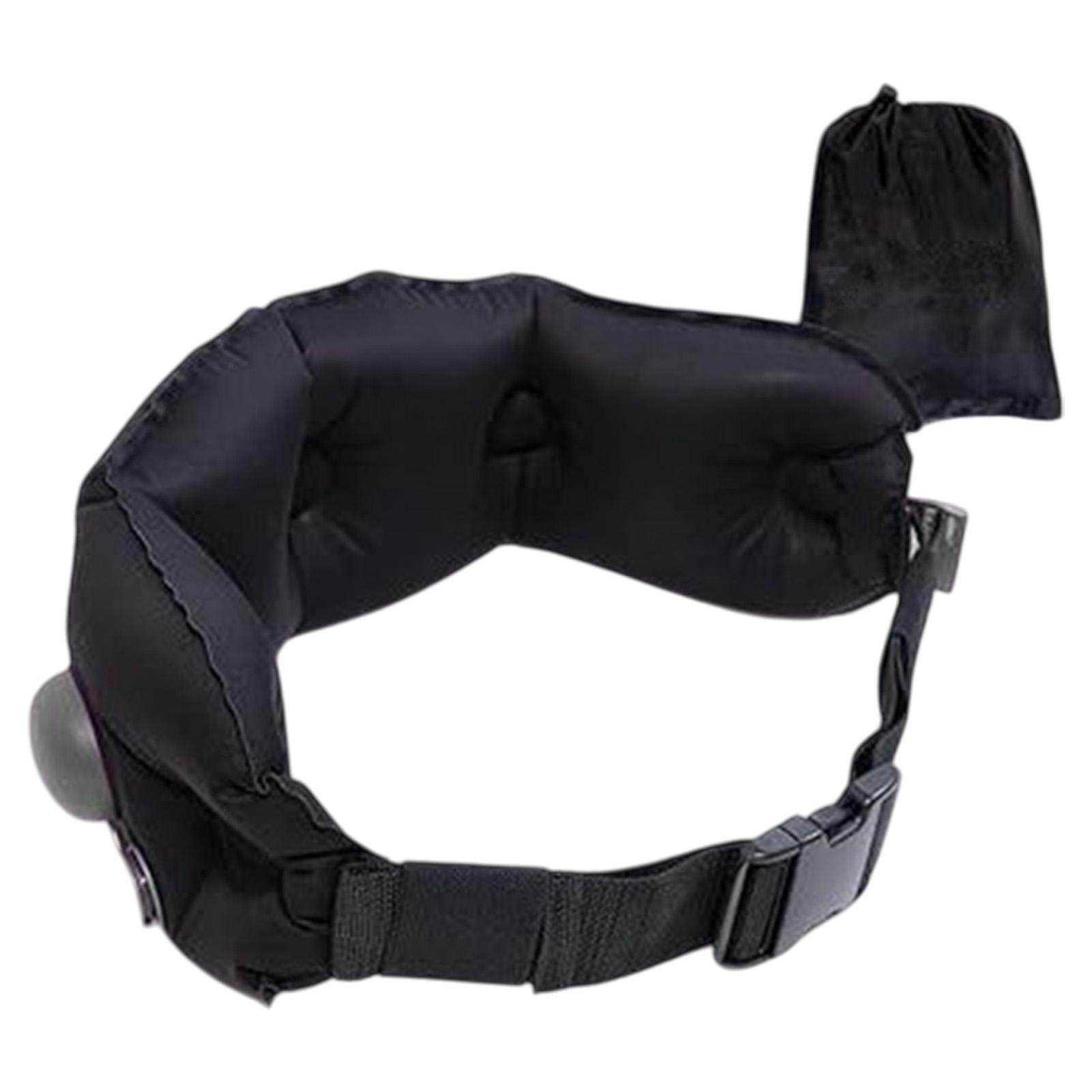 

Travel Neck Pillow Quick Inflatable Lightweight Portable Cushion Pillow for Plane Car Office Rest чёрный