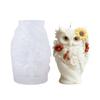 Floral Owl Shape Silicone Candle Molds Food Safe Silicone Temperature Resistant for Resin Casting Candle Soap Chocolate